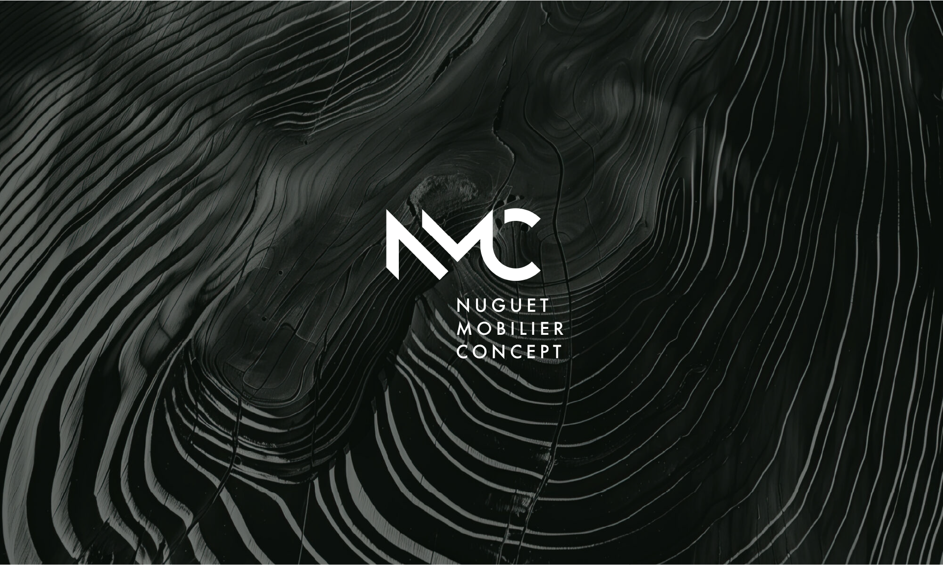 logo NMC Nuguet Mobilier Concept sur fond noir