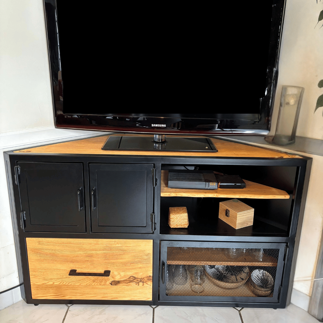 Meuble TV d angle sur-mesure