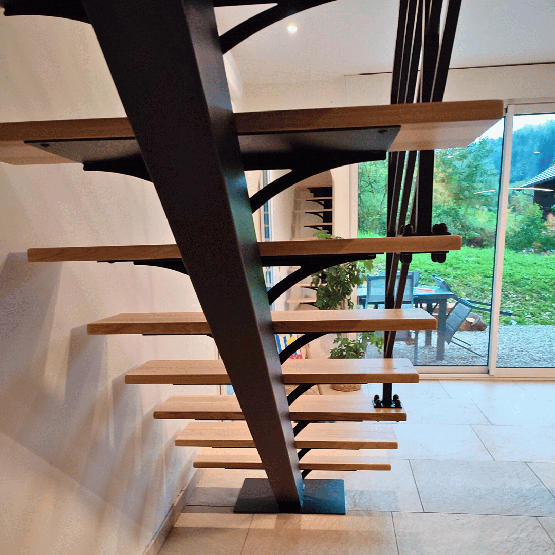 limon central escalier sur-mesure