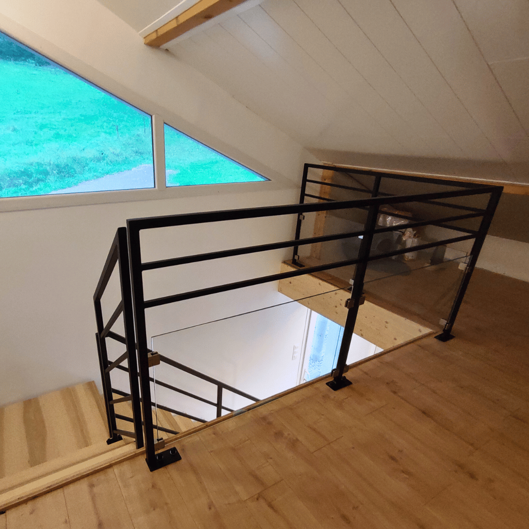 verre feuilleté sécurit - garde-corps intérieur