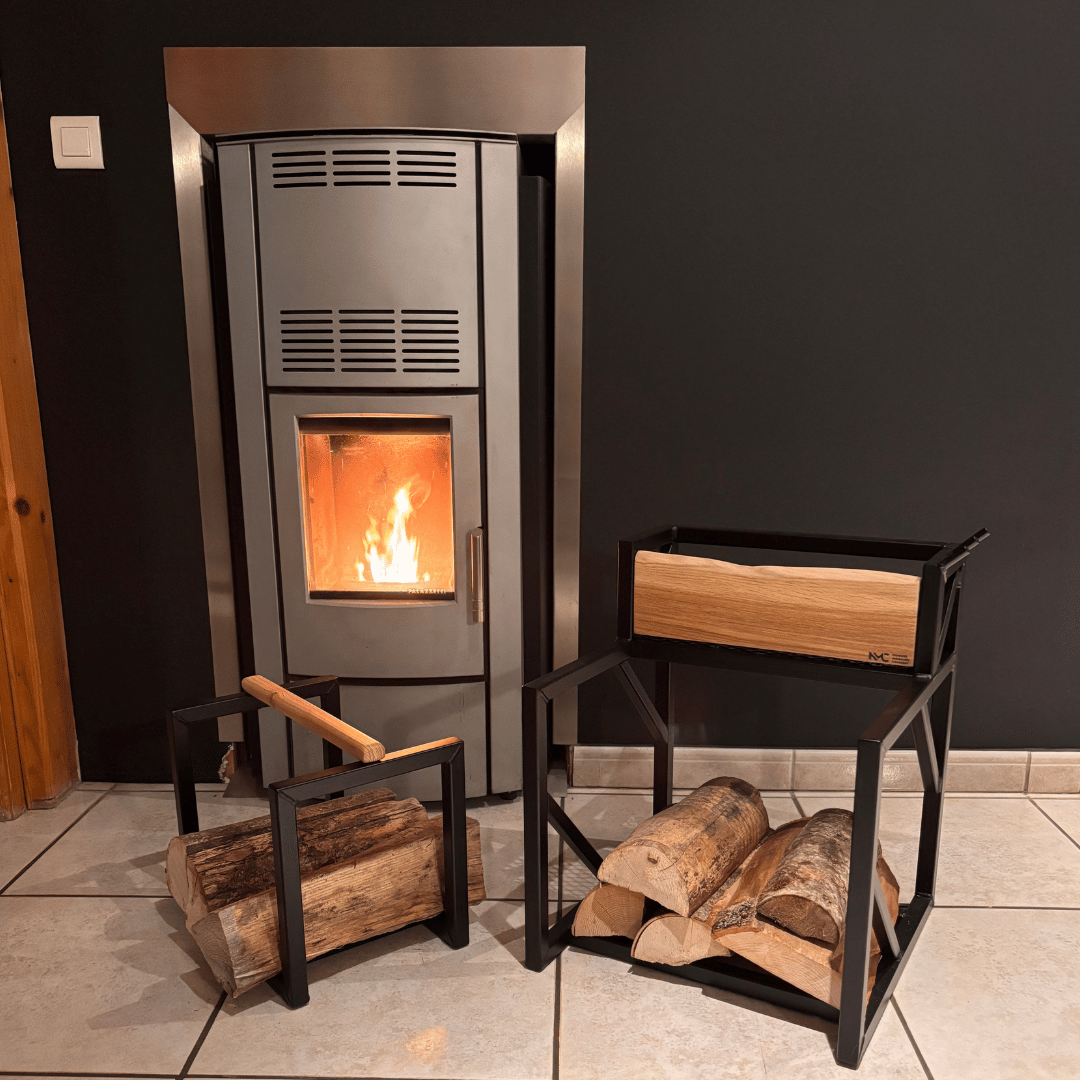 range buche cheminée sur-mesure bois et metal.