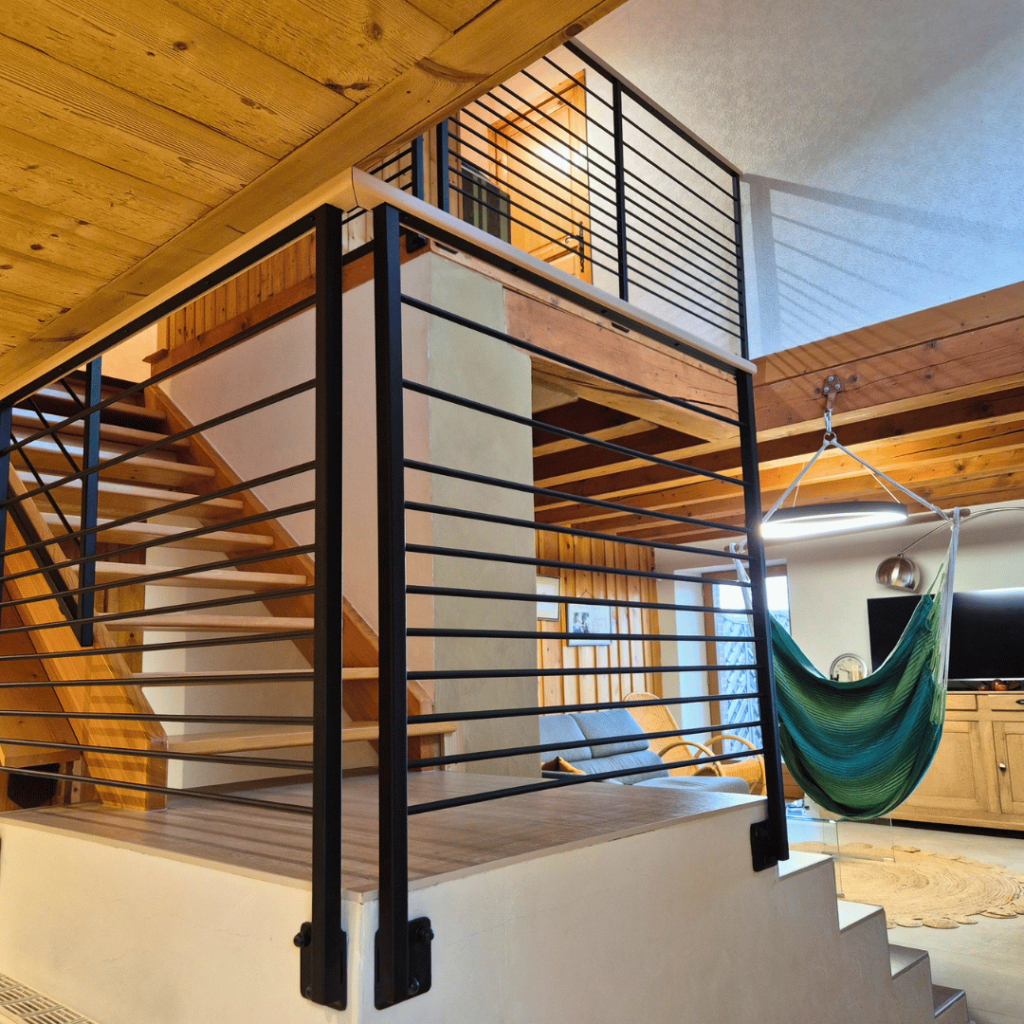 Rampe d'escalier fabriquée sur-mesure près de Pontarlier.